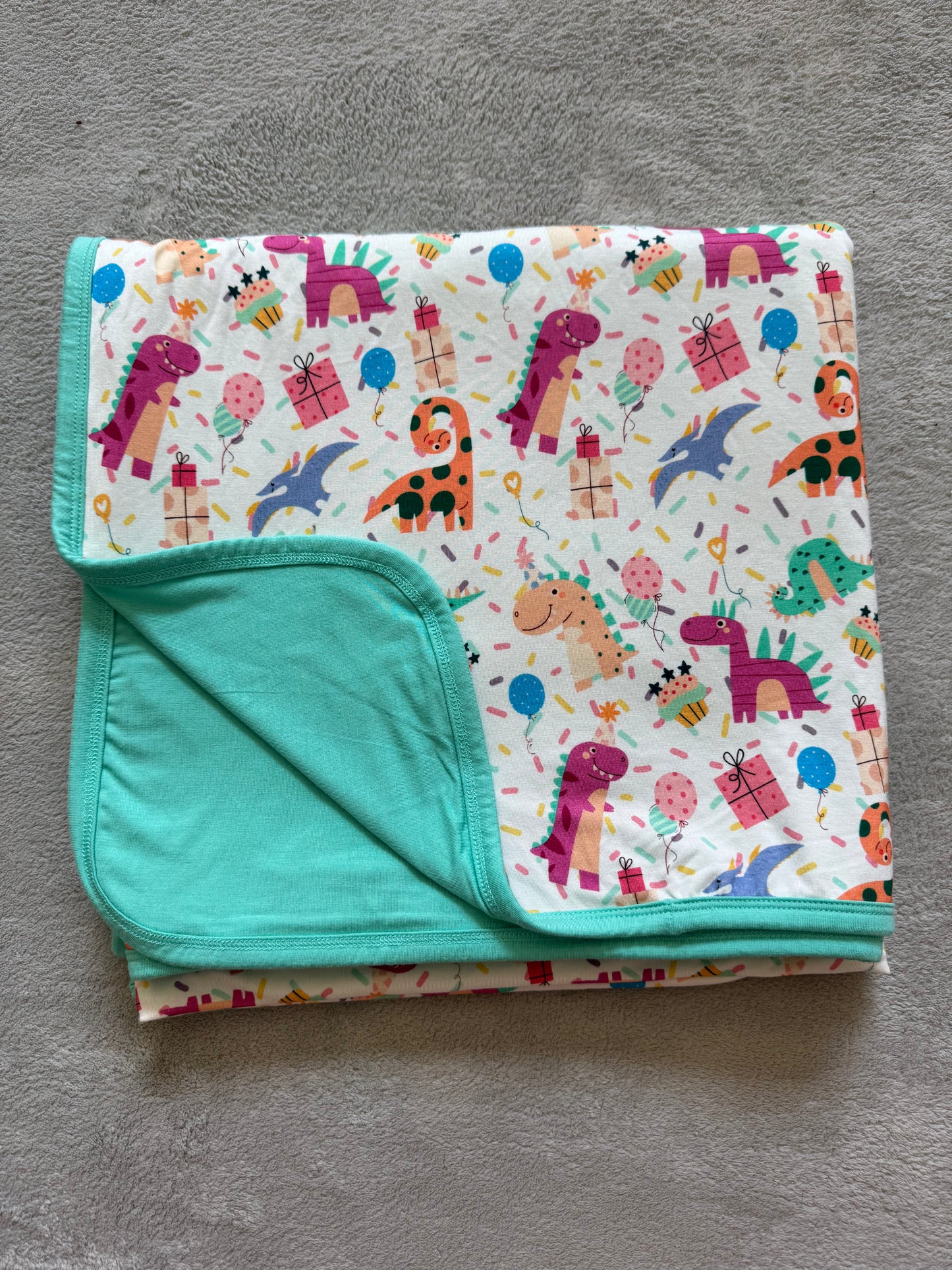 Dino Party Bamboo Blanket