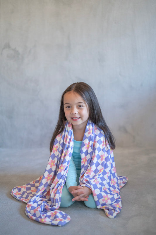 Lilac Bloom Bamboo Blanket